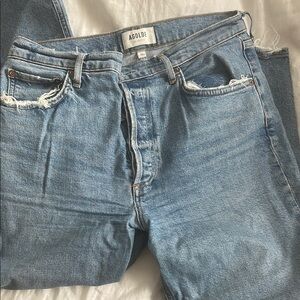 Agolde Riley High Rise Straight Crop in Frequency